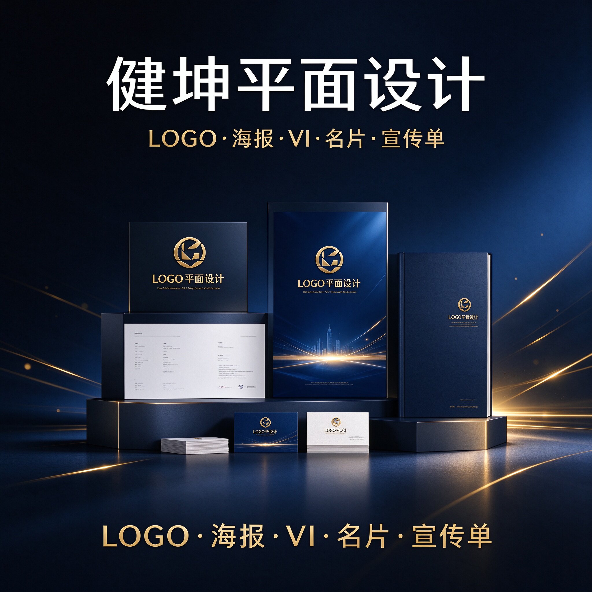 名片设计定制 高档商务创意卡片设计 电子版制作印刷 公司名片