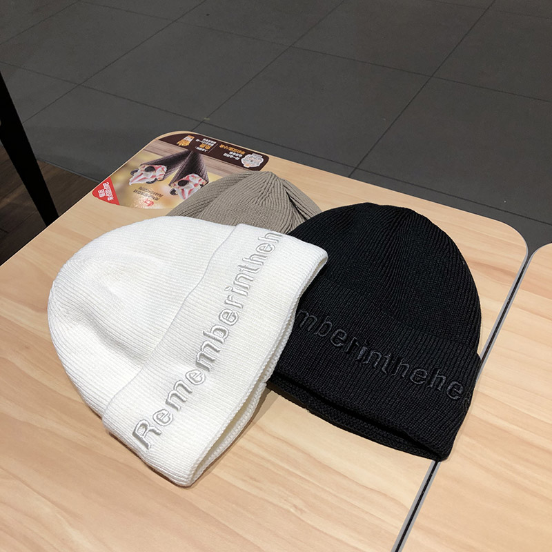 帽子女秋冬网红同款加厚保暖加绒针织毛线帽黑色韩版白色冷帽男潮