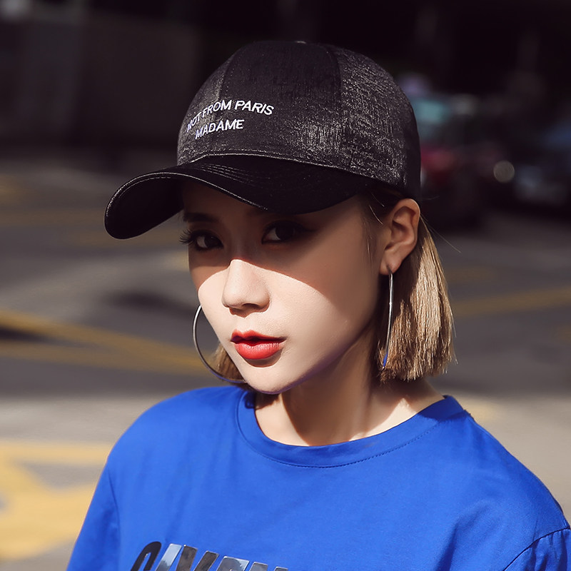 黑色帽子女春夏季鸭舌帽韩版休闲百搭街头潮棒球帽户外遮阳太阳帽