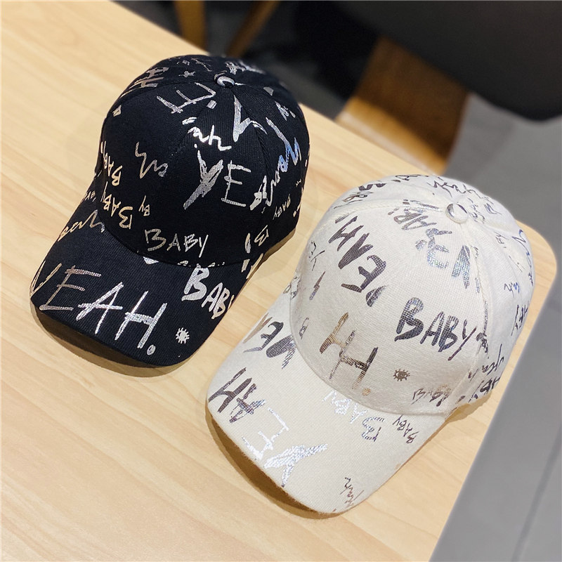 新款帽子女韩版网红款个性夜光秋冬棒球帽时尚休闲绒线鸭舌帽男潮