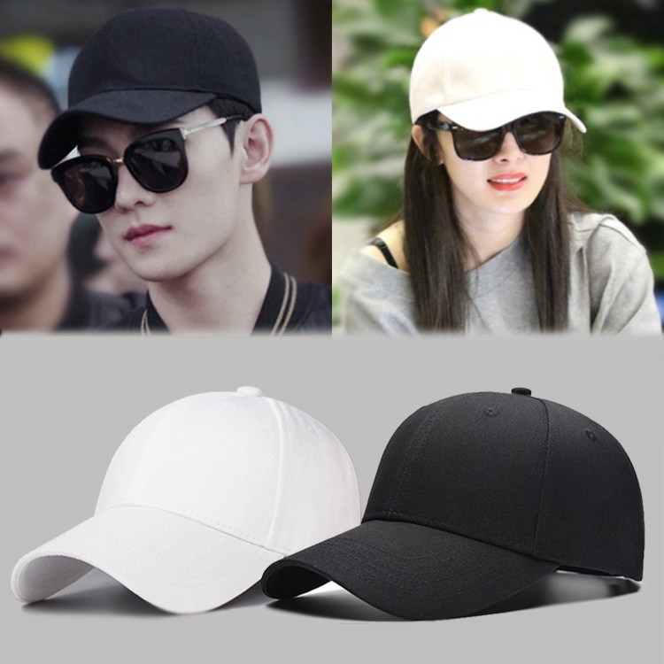 帽子女网红明星同款黑色鸭舌帽秋冬棒球帽男潮白色太阳帽遮阳防晒