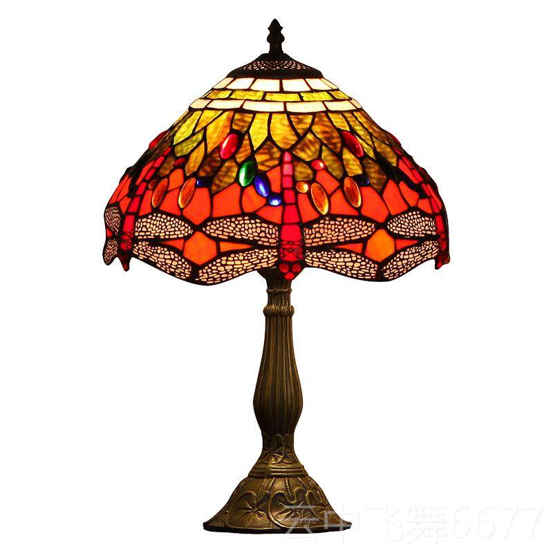 正品宜欧式卧室床书头灯客厅房覆婚房艺术轩轻奢田园创意琉璃古台