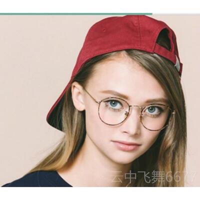 正品防辐防蓝光眼镜框女古男圆框架配近韩版射平光电竞电脑复视护