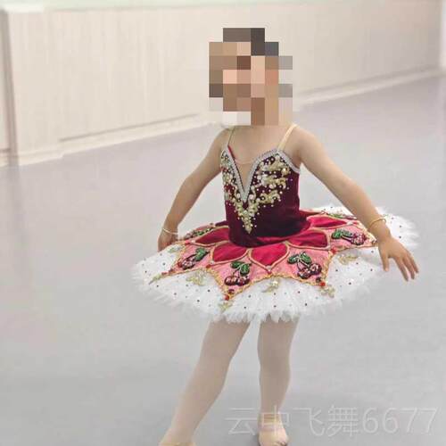 正品儿童樱桃萝卜T芭女蕾舞变奏UTU裙演出服童芭蕾蓬蓬裙纱舞裙舞