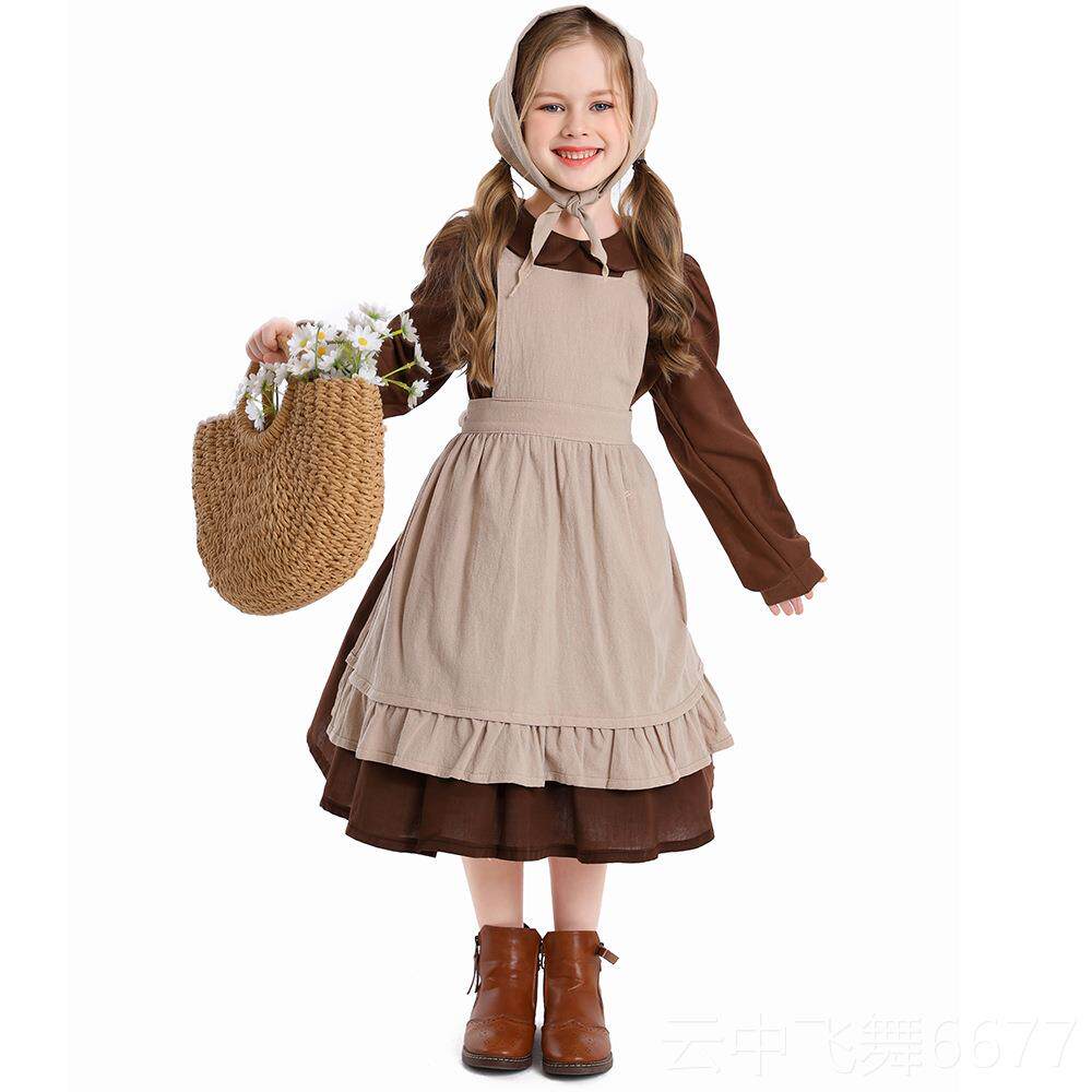 正品儿娘童帽小红妈妈演服 cos老奶奶连衣裙 灰姑女仆裙 表平民