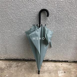 正品 nsi自制纯色长甜柄美爱雨伞磨砂手柄小众可雨 真 咋拍都好看