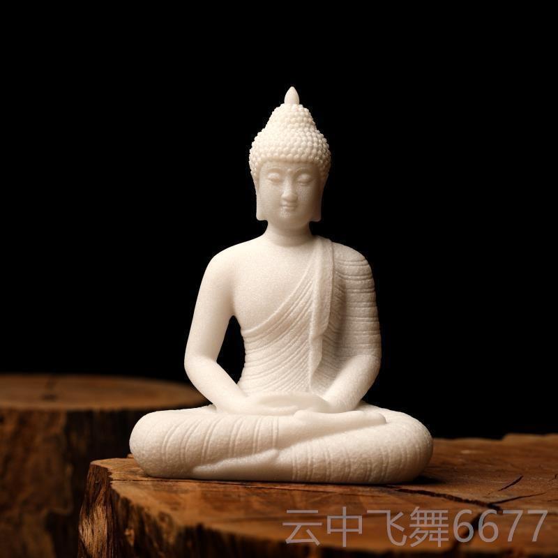 正品公大日如来白云石1*9佛*6鱼缸造景茶空间摆2件办室桌面院庭摆