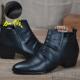 正品 潮尖流皮靴英伦风头短靴增高中筒男靴男子马丁靴高筒 士内韩版