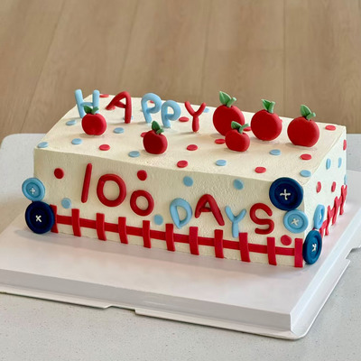 儿童周岁长方形生日蛋糕全国配送