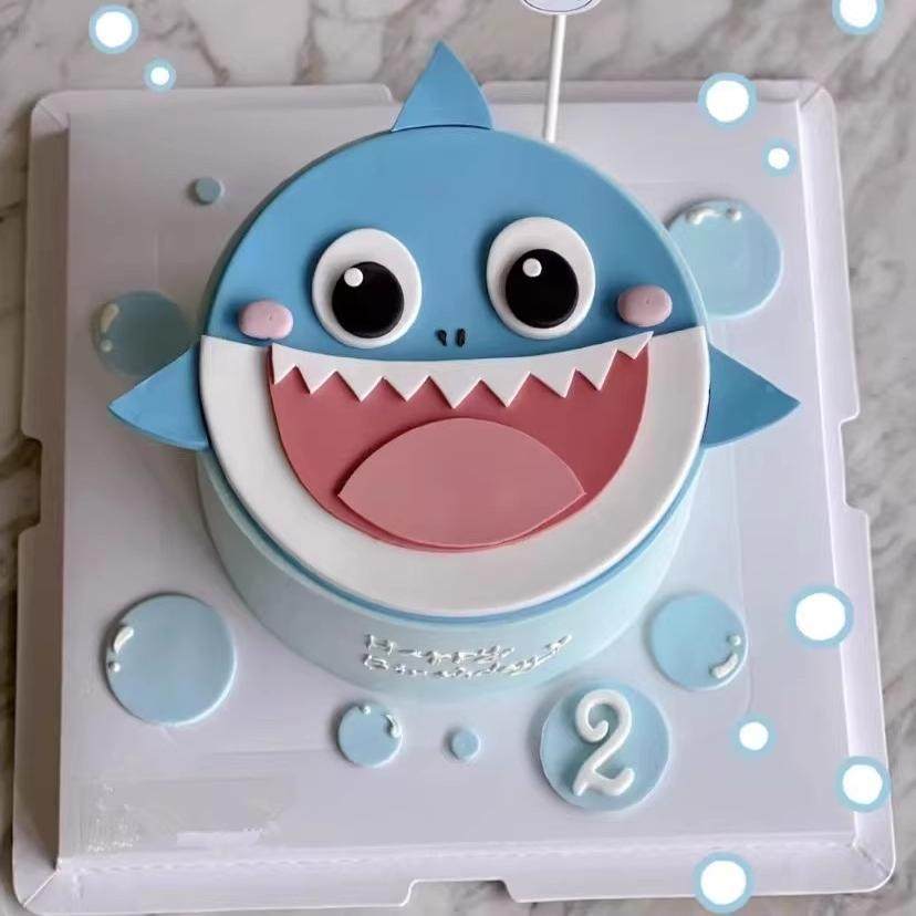 热门翻糖鲨鱼宝宝可爱卡通儿童生日蛋糕北京重庆广州全国同城配送,零食/坚果/特产,生日/节日蛋糕,淘宝优惠券,粉丝福利购,淘宝优惠卷
