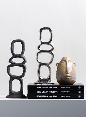 侘寂风摆件样板间民宿酒店客厅