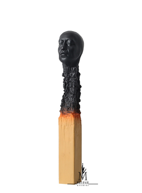 树脂现代抽象人物燃烧摆件装饰品