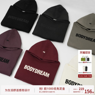 BODYDREAM美式 上衣 连帽卫衣春秋字母印花情侣宽松休闲帽衫