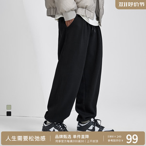 BODYDREAM束口卫裤男新款裤子宽松运动大码复古美式休闲束脚长裤