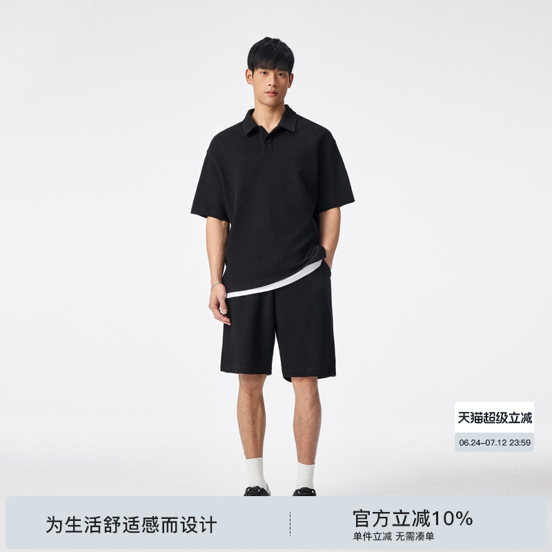 BODYDREAM BM男士新款短袖polo衫刺绣宽松休闲夏季t恤短裤/套装