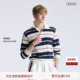 BODYDREAM 男撞色条纹针织上衣 POLO衫 优游学派 美丽奴羊毛长袖