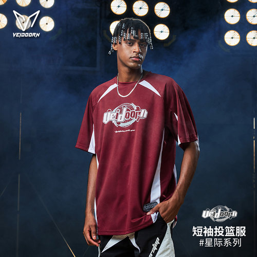 维动短袖星际投篮服T恤男