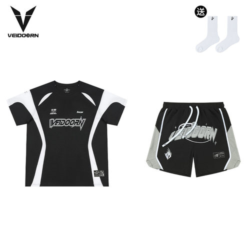 维动短袖短裤运动套装男