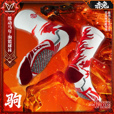 维动马年限定实战专业篮球袜男款
