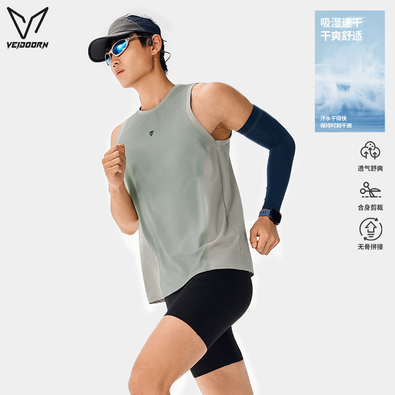 维动速干运动背心男子健身训练服图片