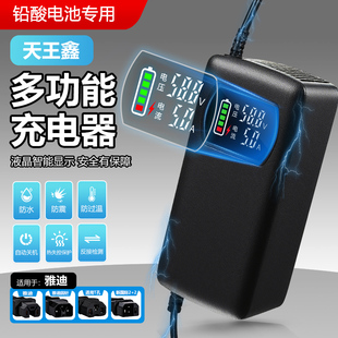 自动断电电动车电瓶充电器48V12AH60V20AH72V雅迪国标三轮通用