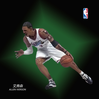 麦克法兰NBA球星手办76人艾弗森生日礼物男生玩具篮球明星摆件