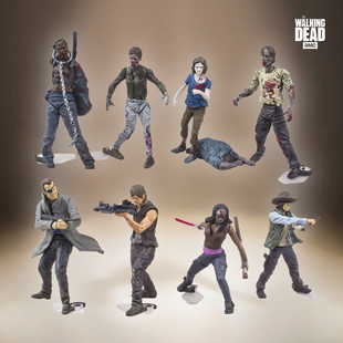 麦克法兰行尸走肉积木盲盒一代迷你人偶套装1/35兼容乐高拼装模型