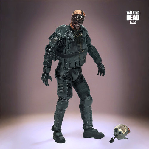 行尸走肉5寸4代防毒面具僵尸手办