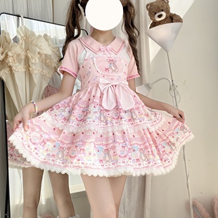 可爱吊带裙甜美百搭洋装 Lolita原创正品 jsk洛丽塔 甜芙熊 全款
