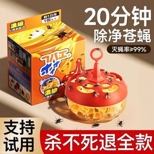 果蝇诱捕器杀蝇饵剂苍蝇药小飞虫粘蝇纸贴灭果实蝇神器家用杀虫剂