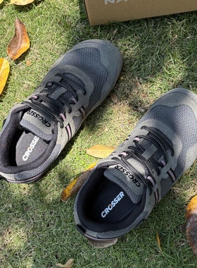 出口欧美4E宽楦赤足男女翻毛皮平底户外轻便徒步鞋室内综合训练鞋