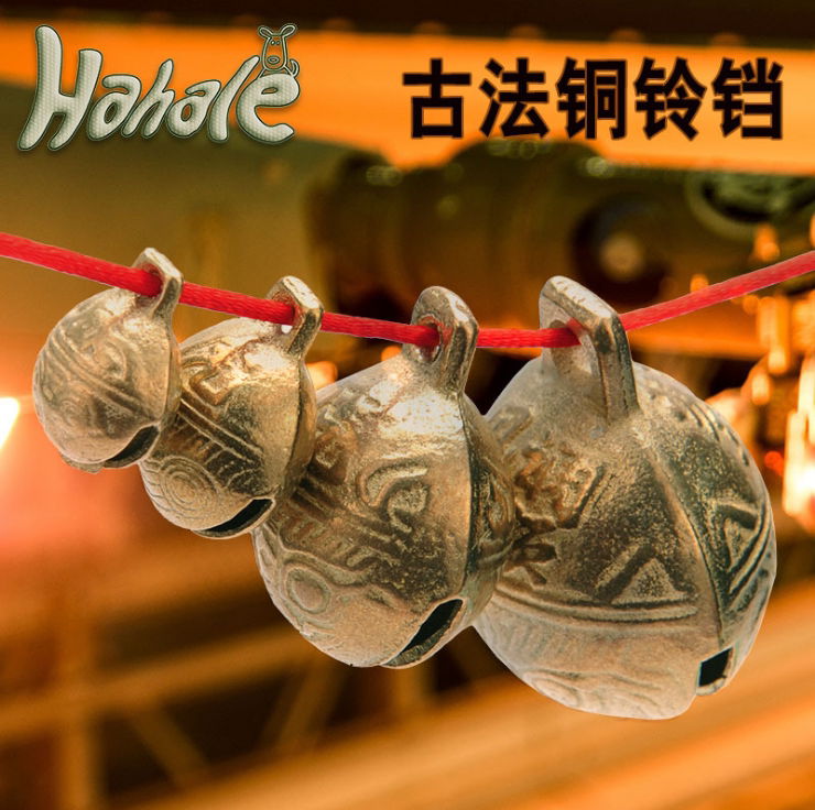 鹦鹉玩具铃铛 复古纹古法虎头铜铃铛 用品宠物铃铛 鹦鹉啃咬玩具