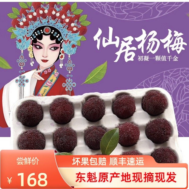 颗粒独立包装仙居特大东魁杨梅鲜果孕妇水果现摘现发顺丰冷链直达