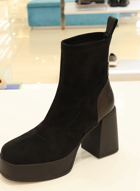 KA252001 卡迪娜女鞋/2025年冬靴高跟弹力时装靴 商场专柜正品