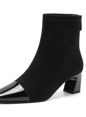 HA256508 HARSON哈森2025年冬靴 方头迷你短靴 商场专柜同款