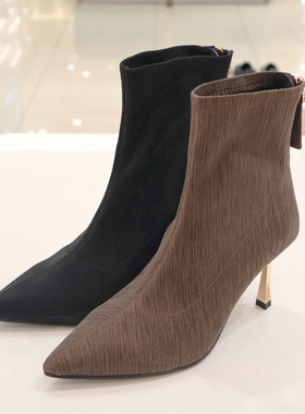 卡迪娜女鞋 KA251508 2025年冬靴 细高跟时装靴商场新品