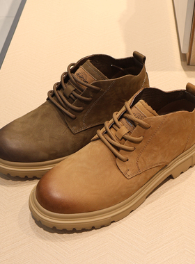 MA254113 哈森男鞋 HARSON  正品2025新款冬季高帮鞋 猪皮内里