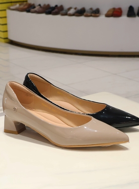 HS267115 HARSON哈森女鞋  2026年春 粗跟单鞋 商场专柜同款