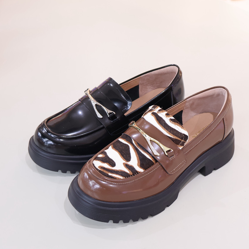 HARSON哈森女鞋 HL257135 2025年秋款英伦单鞋 商场新品