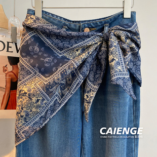 韩系三角巾屁帘女叠穿半身裙配饰秋冬季腰封裙帘遮胯显瘦配牛仔裤