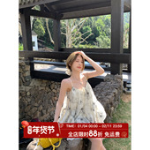 度假风清冷提花连衣裙女夏季 MLS 尼罗河花园 宽松慵懒吊带上衣