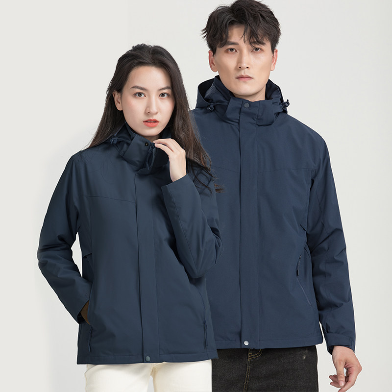 2026新款冲锋衣三合一冬季户外工作服男女款定制logo银狐绒外套潮