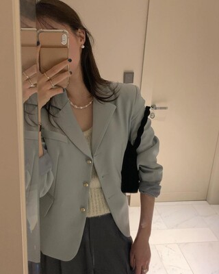 里昂春日~小个子短款西装外套女