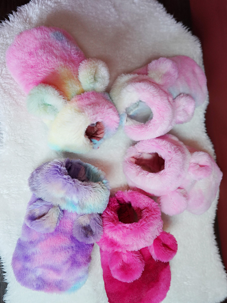 JOYCELELE宠物衣服狗狗熊耳猫棉衣粉色彩色玫红紫色小型犬JLPETS