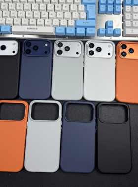机御通定制科技皮革手机壳适用于iPhone17ProMax全包AI相机按键磁吸手机壳iPhone17Pro全包防摔高度简约皮壳