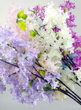 婚庆装饰花仿真丁香花 仿真十字樱花 高端婚礼堂花材户外工程装饰