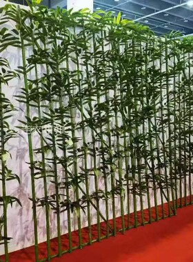 仿真竹子屏风隔断假竹子客厅酒店装饰盆景镀膜环保假竹竿绿植包邮