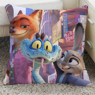 疯狂动物城2周边定制抱枕头卡通尼克狐狸兔子朱迪蛇盖瑞动漫玩偶