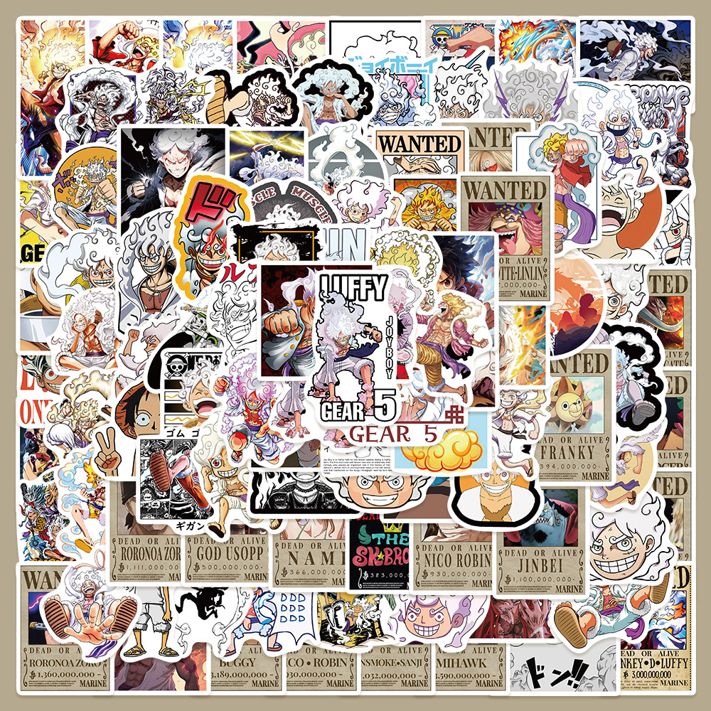 100张五档路飞海贼王贴纸贴画