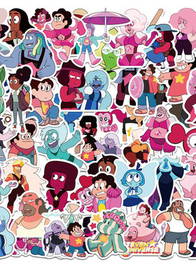 50张卡通宇宙小子贴纸笔记本电脑手账本手机壳水杯装饰防水贴画